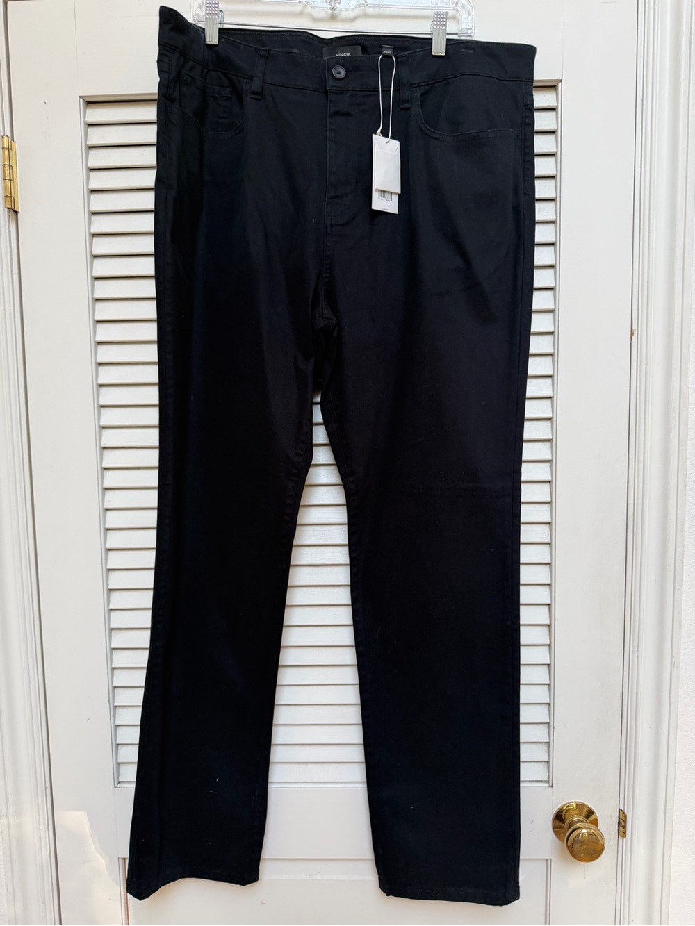 Vince Black Straight-Leg Chinos